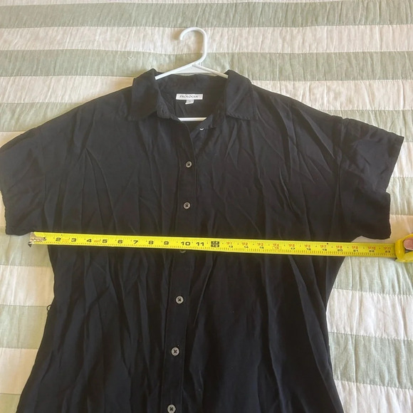 Prologue Black Button Down Short Sleeve Dress Size S - Picture 9 of 10